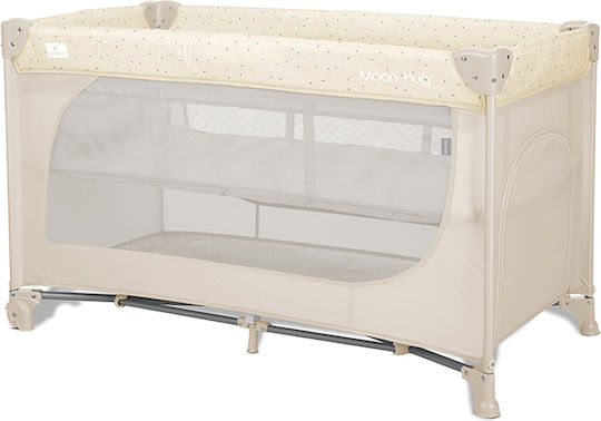 Lorelli Moon Hug One Touch Laufstall 2 Ebenen mit Matratze Beiges
