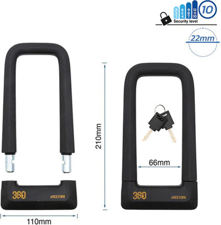 Ewheels Αντικλεπτικό Λουκέτο U-lock Ηλεκtroroller Ηλεκtrika Podílata