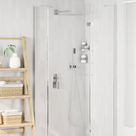 vidaXL Built-in Mixer, Phone & Shower Head Set for Shower Silver vidaXL Built-in Mixer, Phone & Shower Head Set for Shower Silver