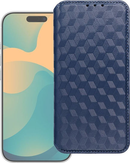 Калъф Книга Cubic За Motorola G67 G77 Син