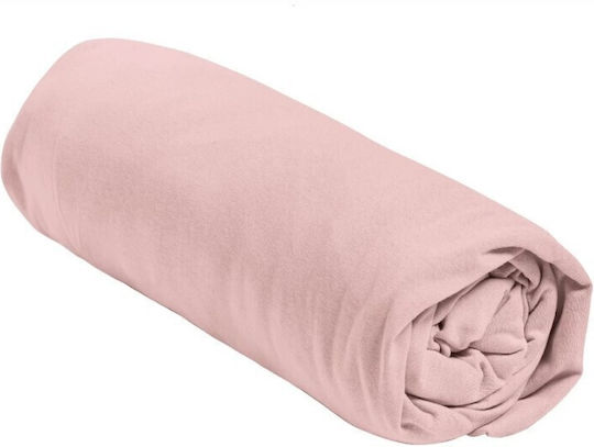 Kentia Baby Crib Sheet Cotton Fitted Sueve Pink 70x140cm