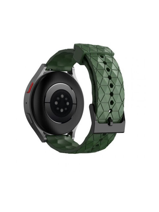 Silicone Rhombus Pattern Realme Watch 5 22mm Army Green