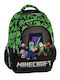 Graffiti Squad Minecraft Ученическа Раница Основен Клас Зелена 30 x 14 x 44см