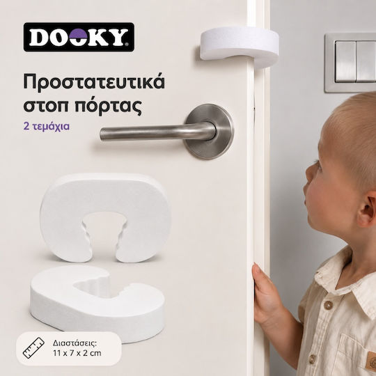 Dooky Σετ Προστατευτικών σε Λευκό Χρώμα 2τμχ