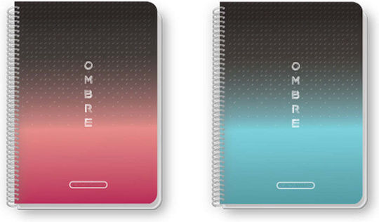 Black & White Spiral Ruled B5 Notebook 2 Subjects Ombre (Miscellaneous Designs)