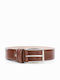 Men's Leather Belt Tabac Brown