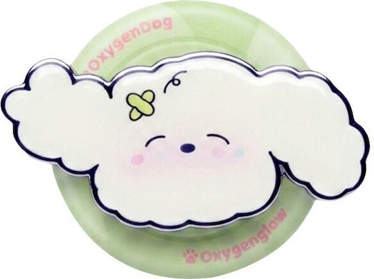 Oxygendog Pop Socket Mobile Stand White Fluffy Dog