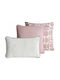 Beliani Set 3 Zierkissen Pentace Baumwolle 30 X 50 Cm 45 X 45 Cm Rosa Uni