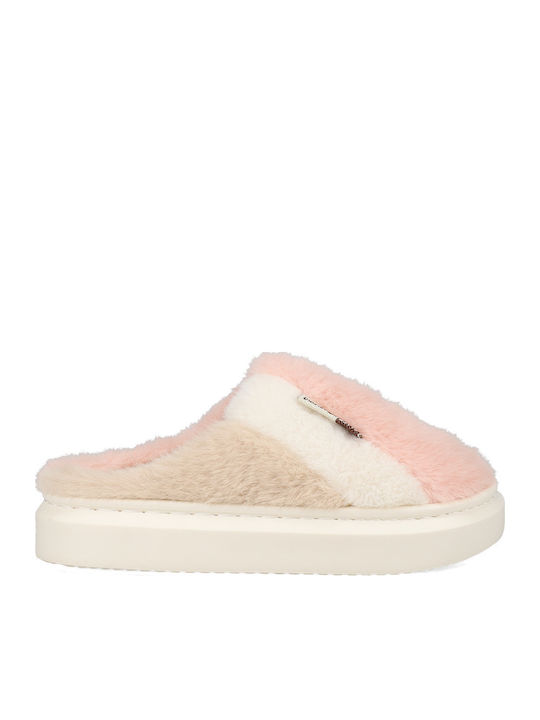 Migato Migato Damen Hausschuhe mit Pelz Rosa