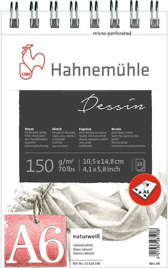 Блок за скици Спирала Dessin 150gsm Hahnemühle A6 105 X 148 Mm