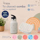 Kids Water Bottle Thermos Silicone With Straw Coffee 350ml