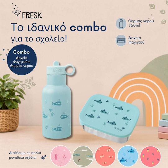 Kids Water Bottle Thermos Silicone With Straw Coffee 350ml