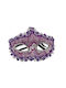 Venezianische Maske Spitze 15x10cm Lila