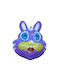 Plastic Animal Mask Purple Bunny