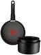 Tefal Ingenio Excellence Fusion Set De Vase De Gătit Din Aluminiu Cu Acoperire Interioară Antiaderent 3 Piese