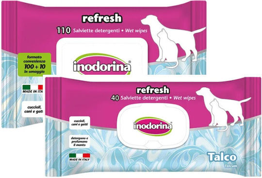 Inodorina Refresh Șervețele Aromă Talc 20cm X 30cm 110 Bucăți
