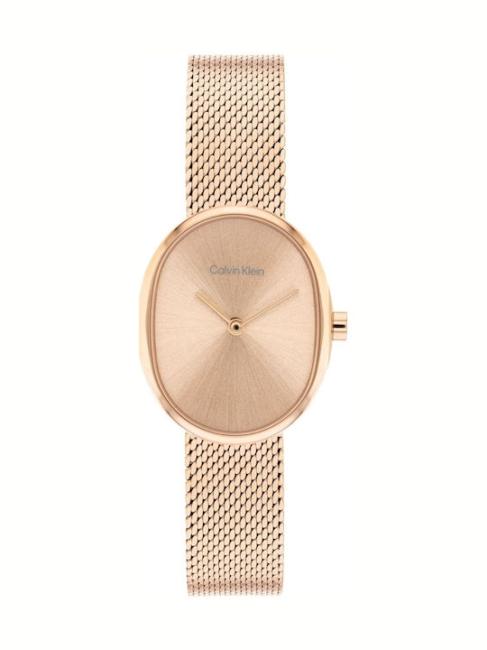 Calvin Klein Euphoria Ceas Dama 23.2mm Cu Baterie Cu Brățară Din Metal Rose Gold