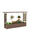Costway Дървена кафява кутия за саксии 200x44x114см.