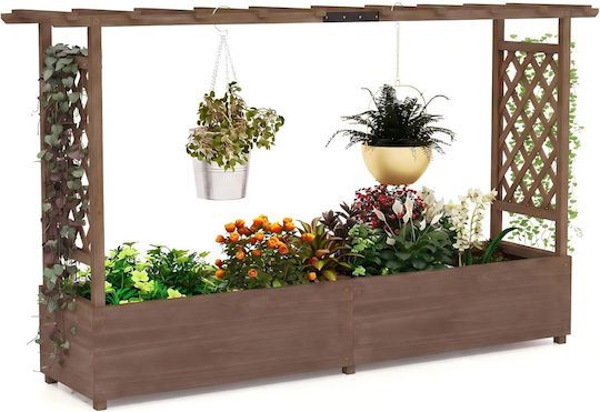 Costway Planter Box Din Lemn Maro Costway Planter Box Din Lemn Maro