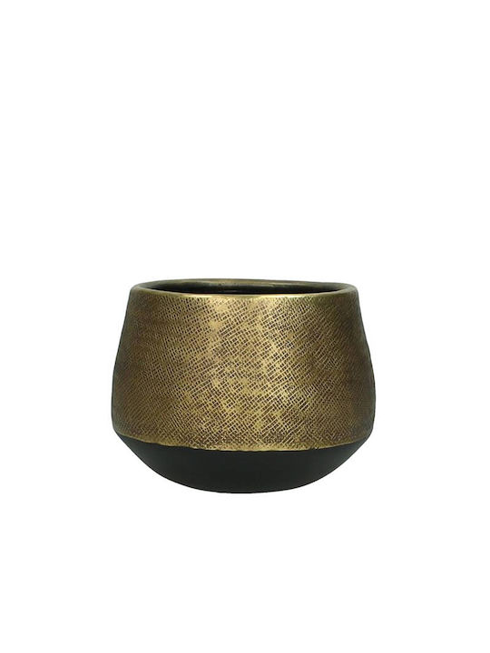 Zaros Ethnic Metal Candle Holder in Bronze Color 21x15cm