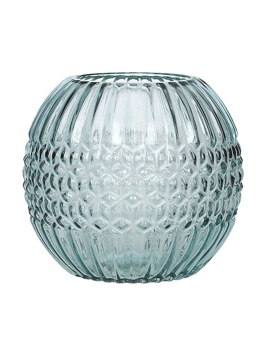 Zaros Kerzenhalter Glas in Grau Farbe 10cm