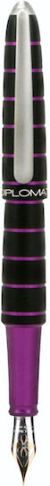 Diplomat Stilou Medium 0.8mm Auriu Cu Cerneală Neagră