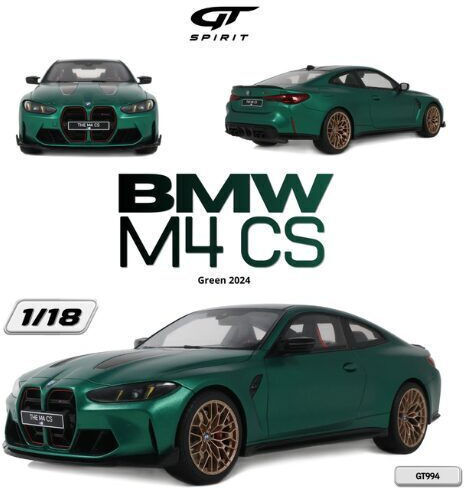 Model Mașină BMW M4 CS Verde 2024 Scara 1:18 GT Spirit GT994