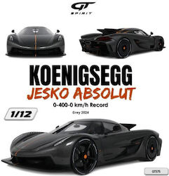 Model Mașină Koenigsegg Jesko Absolut 0-400-0 Km H Record Gri 2024 Scara 1:12 Gt575