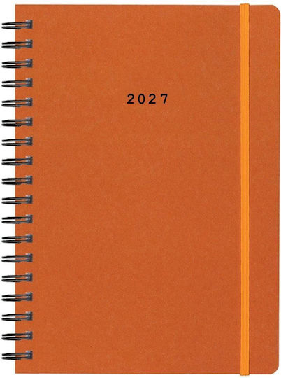 Next Дневна Агенда Natural 2027 Оранжев Спирала 14x21см.
