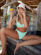 Bikini Bottoms High Waist Green Slip