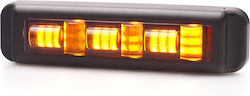 Led Strobo 3 Smd 2 Λειτουργιών Πορτοκαλί 12v-24v Ip68