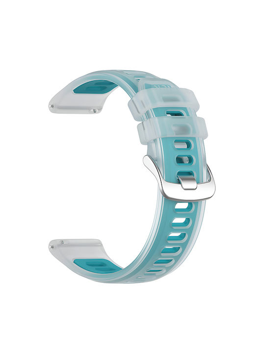 Silikon Tragbares Band Semi-transparentes Muster Amazfit Bip 6 46mm Türkis