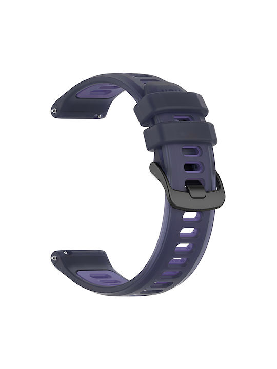 Кайишка Силиконова Semi-transperent Pattern Amazfit Bip 6 46mm Лилав