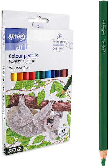 Art Coloured Pencils Jumbo Spree Woodfree 12 Colours