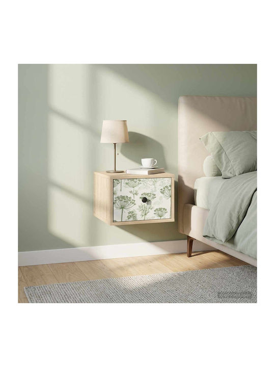 Wooden Beige Bedside Tables 2 Pieces 36x33x25cm