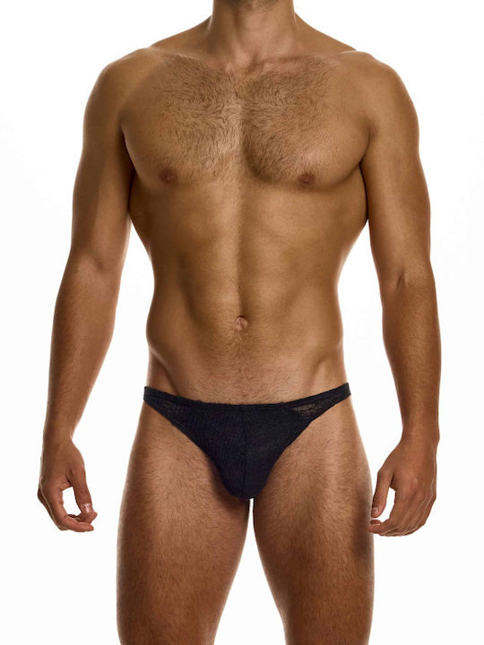 Modus Vivendi Herren Slip Schwarz mit Mustern
