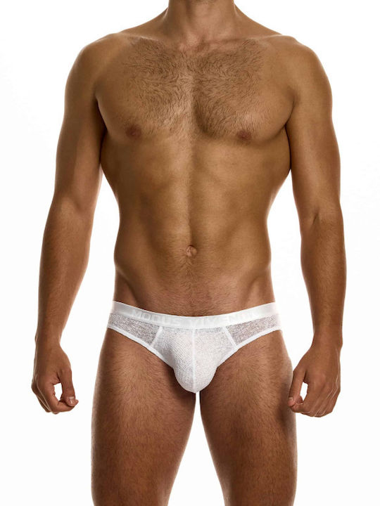 Modus Vivendi Herren Slip Weiß mit Mustern 17613
