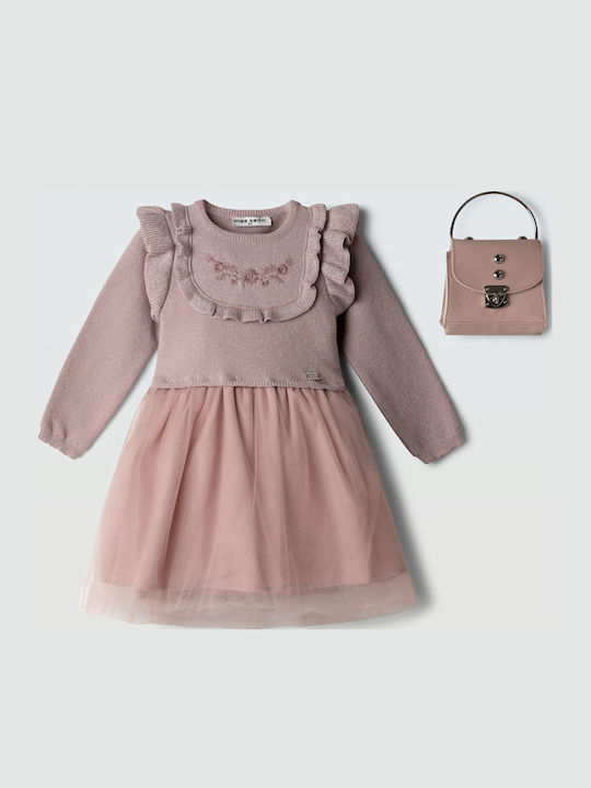 Evita Mädchenkleid mit Lila Tüll