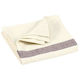 Bodhi Cotton Yoga Blanket In Herringbone Ecru