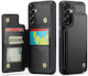 Caseme Leder Brieftasche / Synthetisches Leder Schwarze (Galaxy A37Nokia C22)