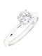 Xrisokosmima Single Stone Ring In 18K White Gold With Diamond