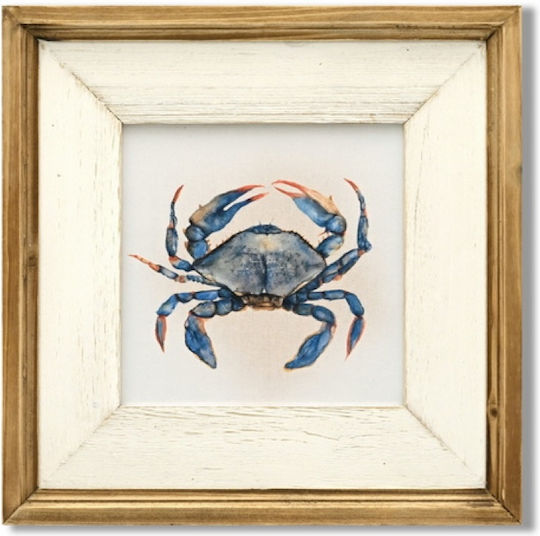 Πίνακας Καμβά “μπλε Καβούρι” 30x30x2