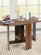 Foldable Wooden Brown Dining Table 75x80x163cm