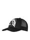 Jockey With Mesh and Flat Brim Black