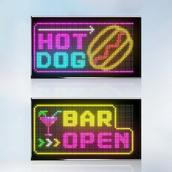 GloboStar Panou LED Derulant Cu O Singură Față Impermeabil 64x32cm RGB GloboStar Panou LED Derulant Cu O Singură Față Impermeabil 64x32cm RGB