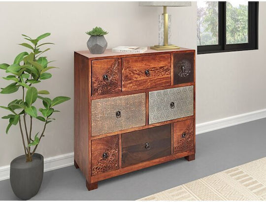 Buffet Denton 1519 from Solid Wood with Drawers Black 85x35x85cm
