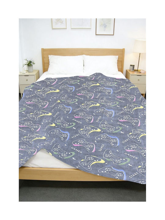 Dimcol Dimcol Kinderdecke Fleece Gamer Leuchtende 225x175cm