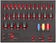 Milwaukee Steckdosen Lange mit Rahmen Gastgeber 1/2" Set 34Stücke