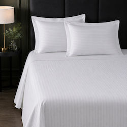 Cearceaf Pentru Hotel Alb Bumbac Satinat 240x270cm 80% Bumbac 20% Poliester 240tc 18-1-240 Cearceaf Pentru Hotel Alb Bumbac Satinat 240x270cm 80% Bumbac 20% Poliester 240tc 18-1-240