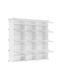 Kunststoff Schuhorganisatoren 124.4x32x124.6cm LPC040Weiß